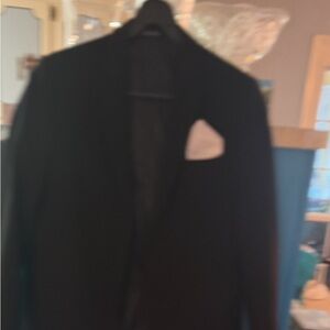 Calvin Klein Black Blazer with White Pocket Square